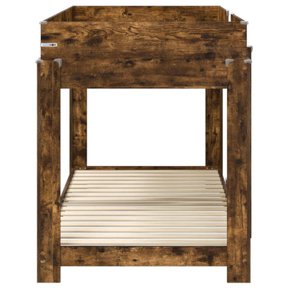 Bunk Bed for Kids Smoked Oak 100 x 200 cm Engineered Wood