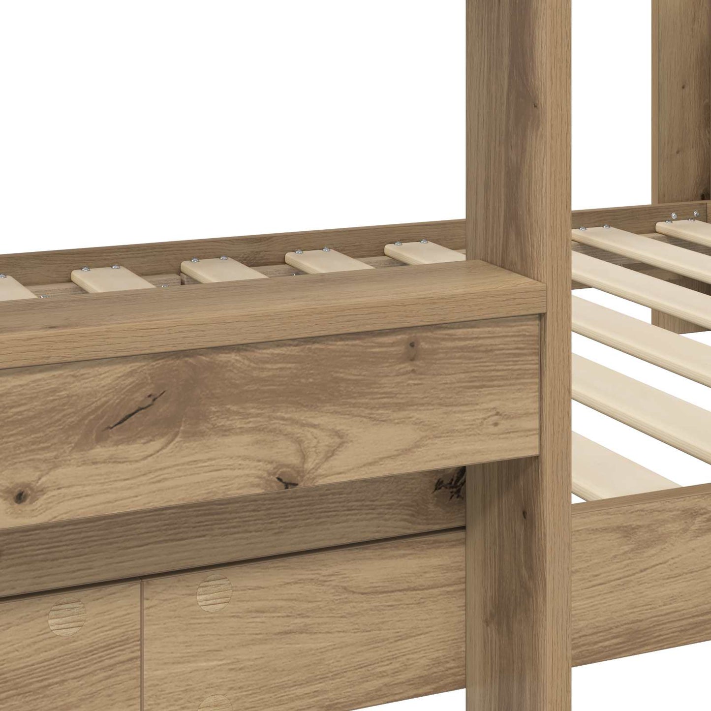 Bunk Bed for Kids Artisan Oak 100 x 200 cm Engineered Wood