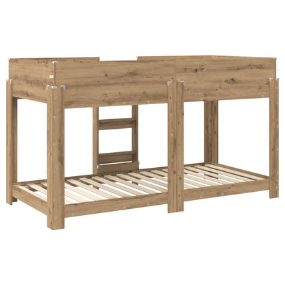 Bunk Bed for Kids Artisan Oak 100 x 200 cm Engineered Wood