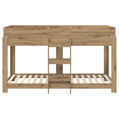 Bunk Bed for Kids Artisan Oak 100 x 200 cm Engineered Wood