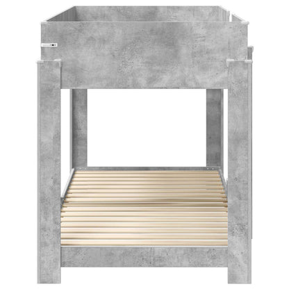 Bunk Bed for Kids Concrete Grey 90 x 200 cm Engineered Wood