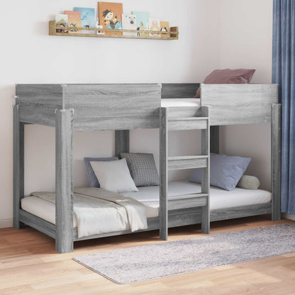 Bunk Bed for Kids Grey Sonoma 90 x 200 cm Engineered Wood