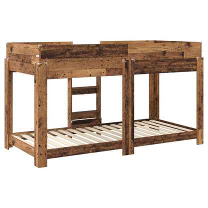 Bunk Bed for Kids Old Wood 90 x 200 cm Engineered Wood