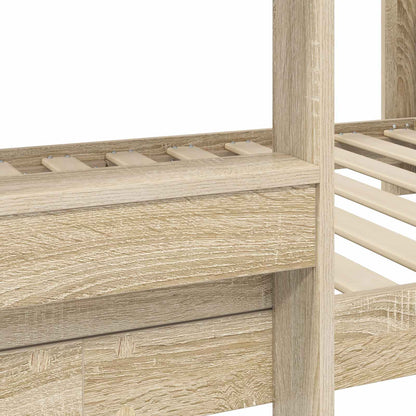 Bunk Bed for Kids Sonoma Oak 80 x 200 cm Engineered Wood