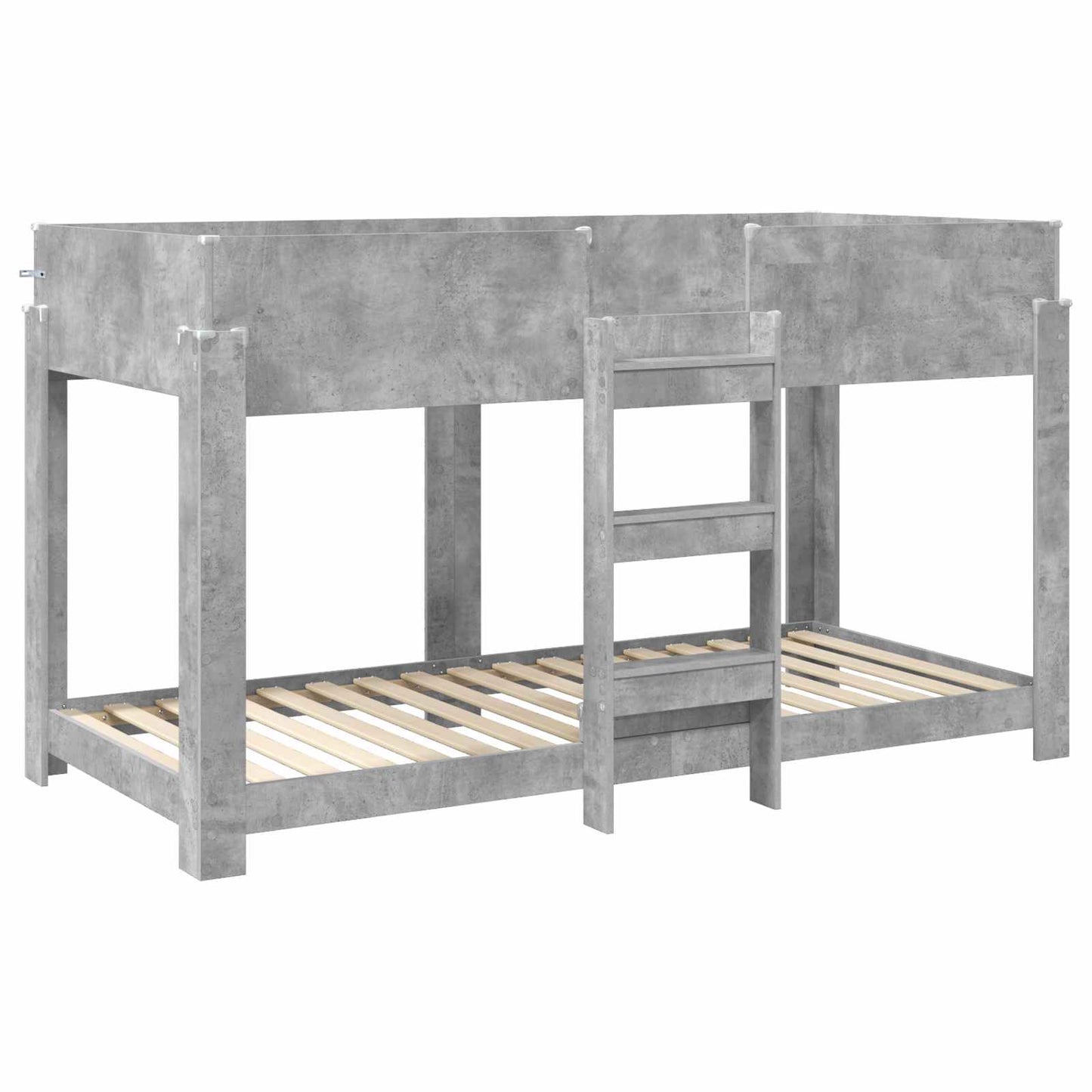 Bunk Bed for Kids Concrete Grey 80 x 200 cm Engineered Wood