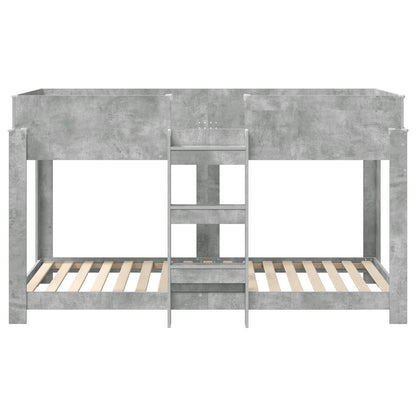 Bunk Bed for Kids Concrete Grey 80 x 200 cm Engineered Wood