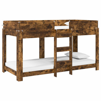 Bunk Bed for Kids Smoked Oak 80 x 200 cm Engineered Wood