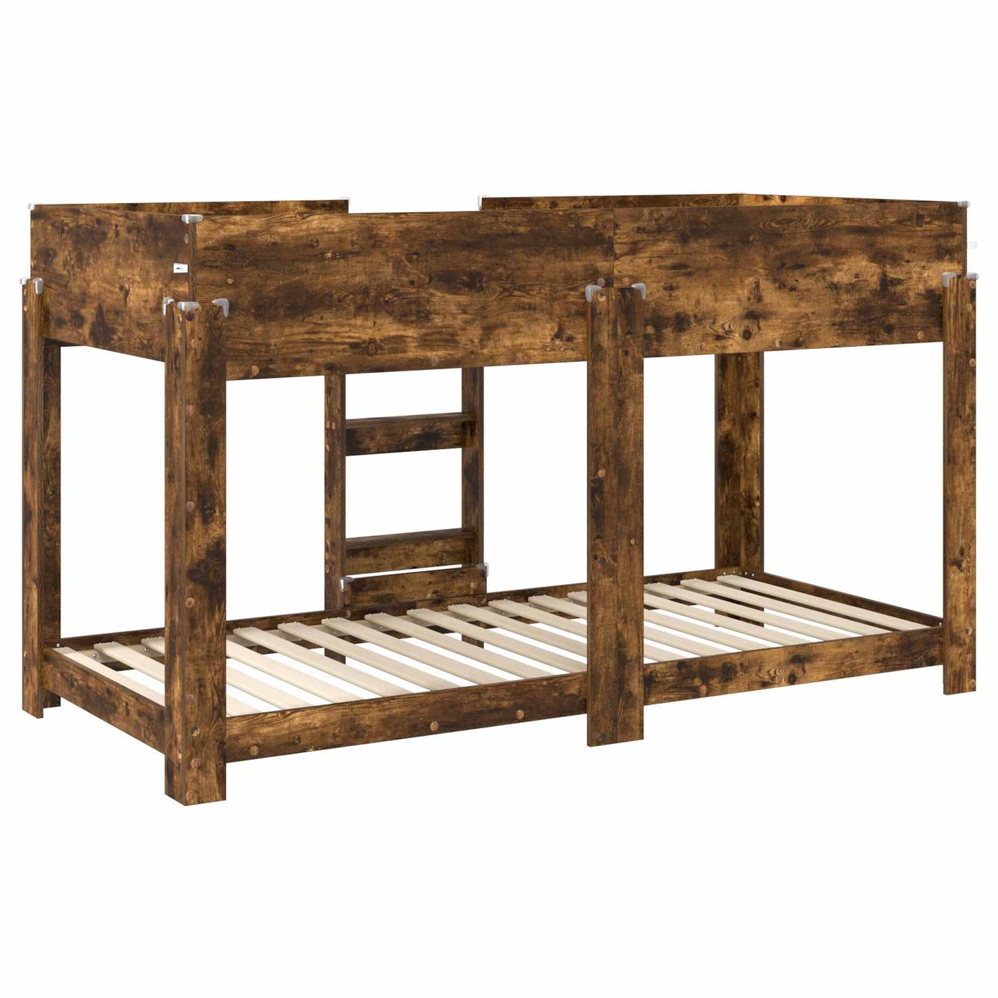 Bunk Bed for Kids Smoked Oak 80 x 200 cm Engineered Wood