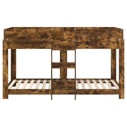 Bunk Bed for Kids Smoked Oak 80 x 200 cm Engineered Wood