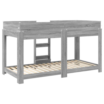 Bunk Bed for Kids Grey Sonoma 80 x 200 cm Engineered Wood