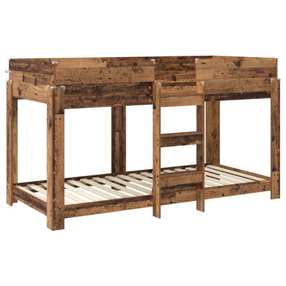 Bunk Bed for Kids Old Wood 80 x 200 cm Engineered Wood