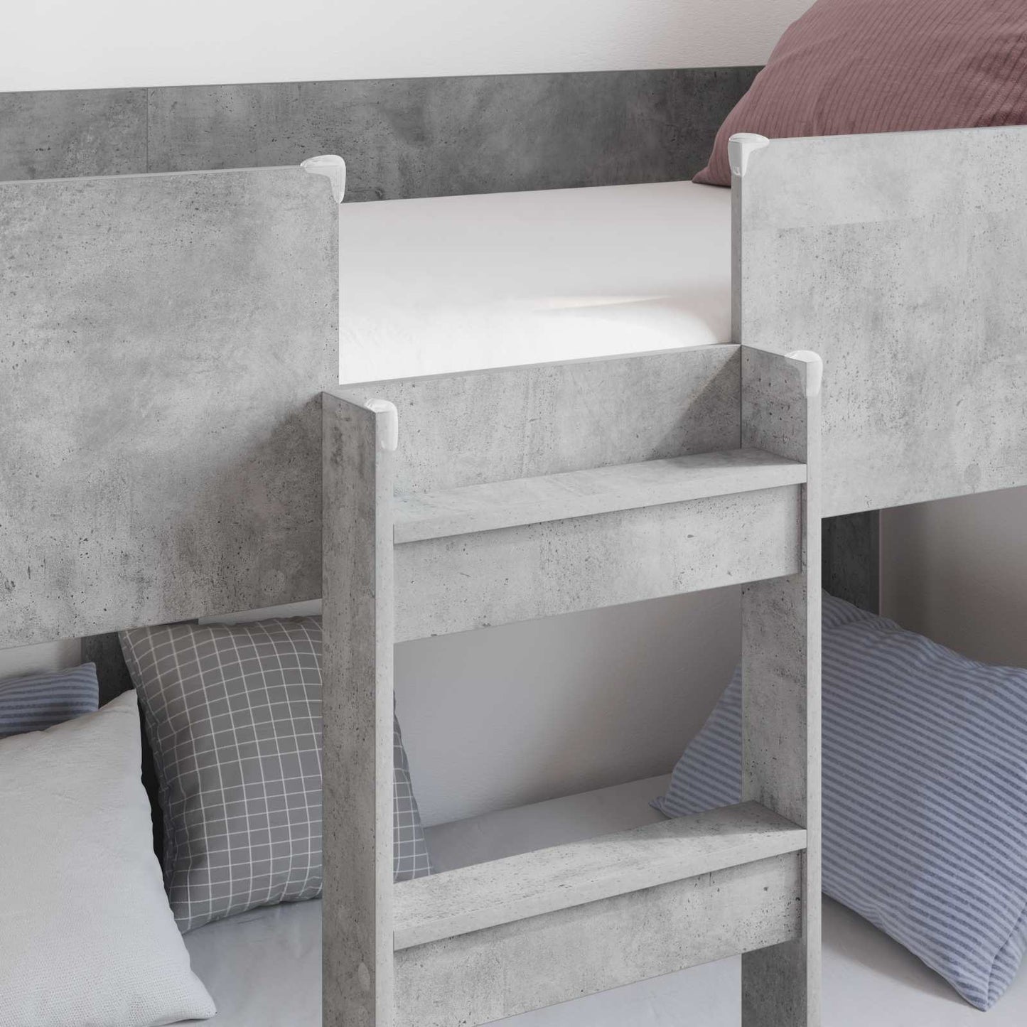 Bunk Bed for Kids Concrete Grey 90 x 190 cm Engineered Wood