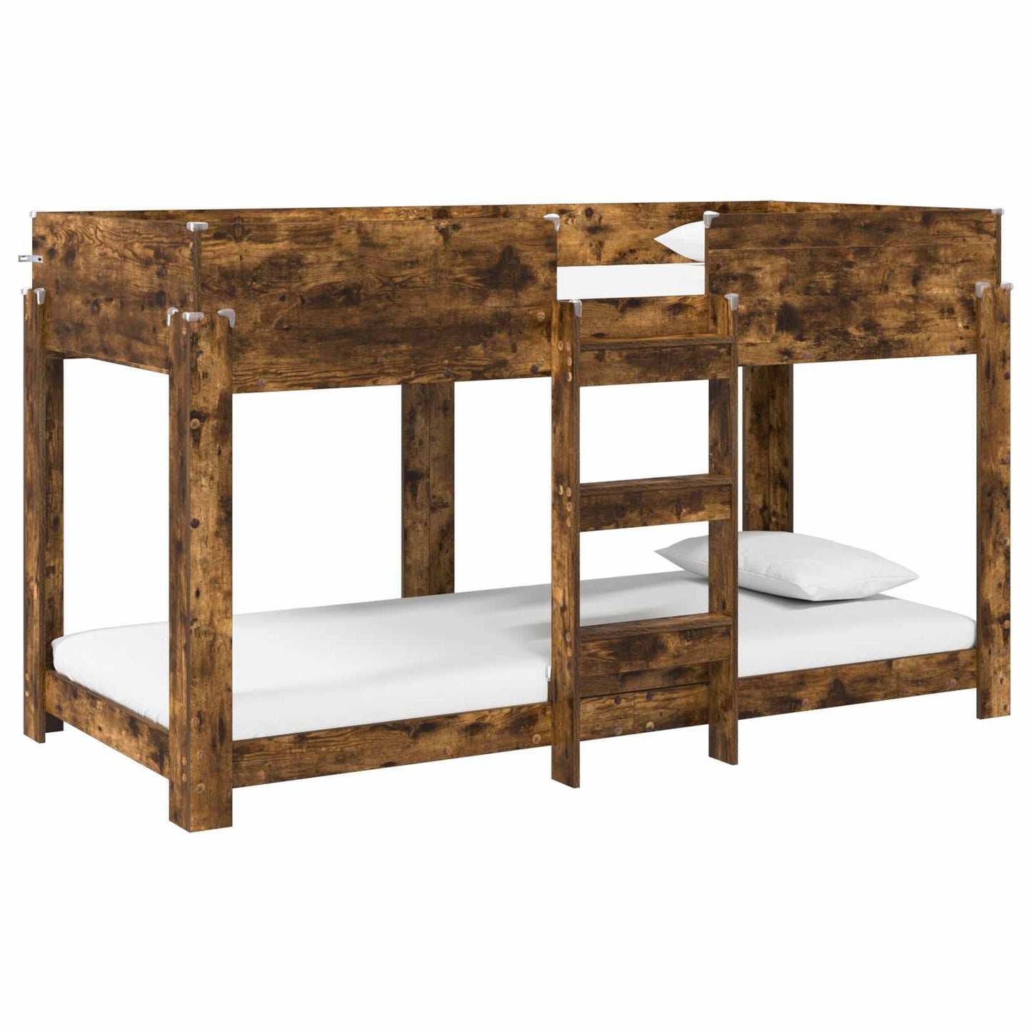 Bunk Bed for Kids Smoked Oak 90 x 190 cm Engineered Wood