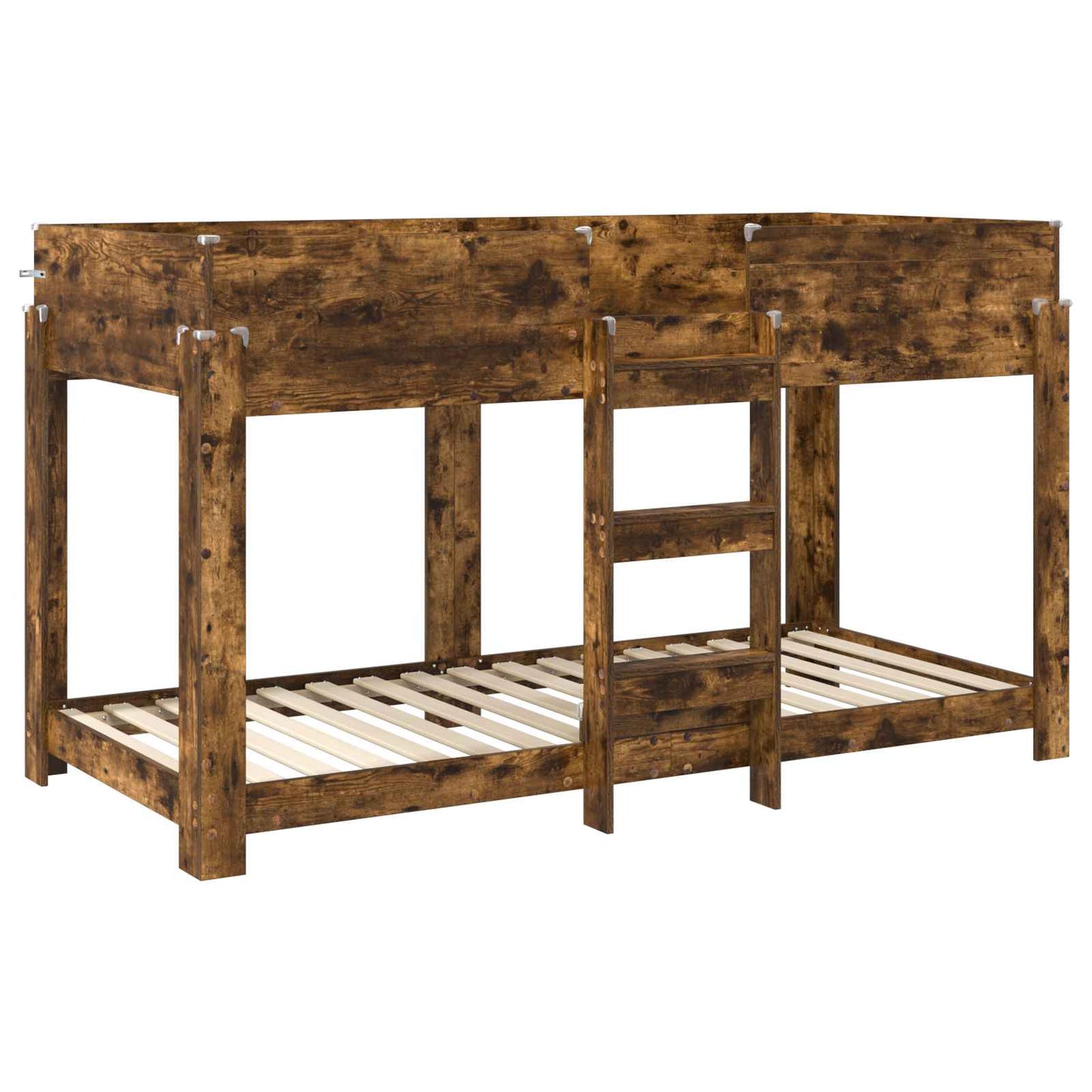 Bunk Bed for Kids Smoked Oak 90 x 190 cm Engineered Wood