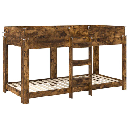 Bunk Bed for Kids Smoked Oak 90 x 190 cm Engineered Wood