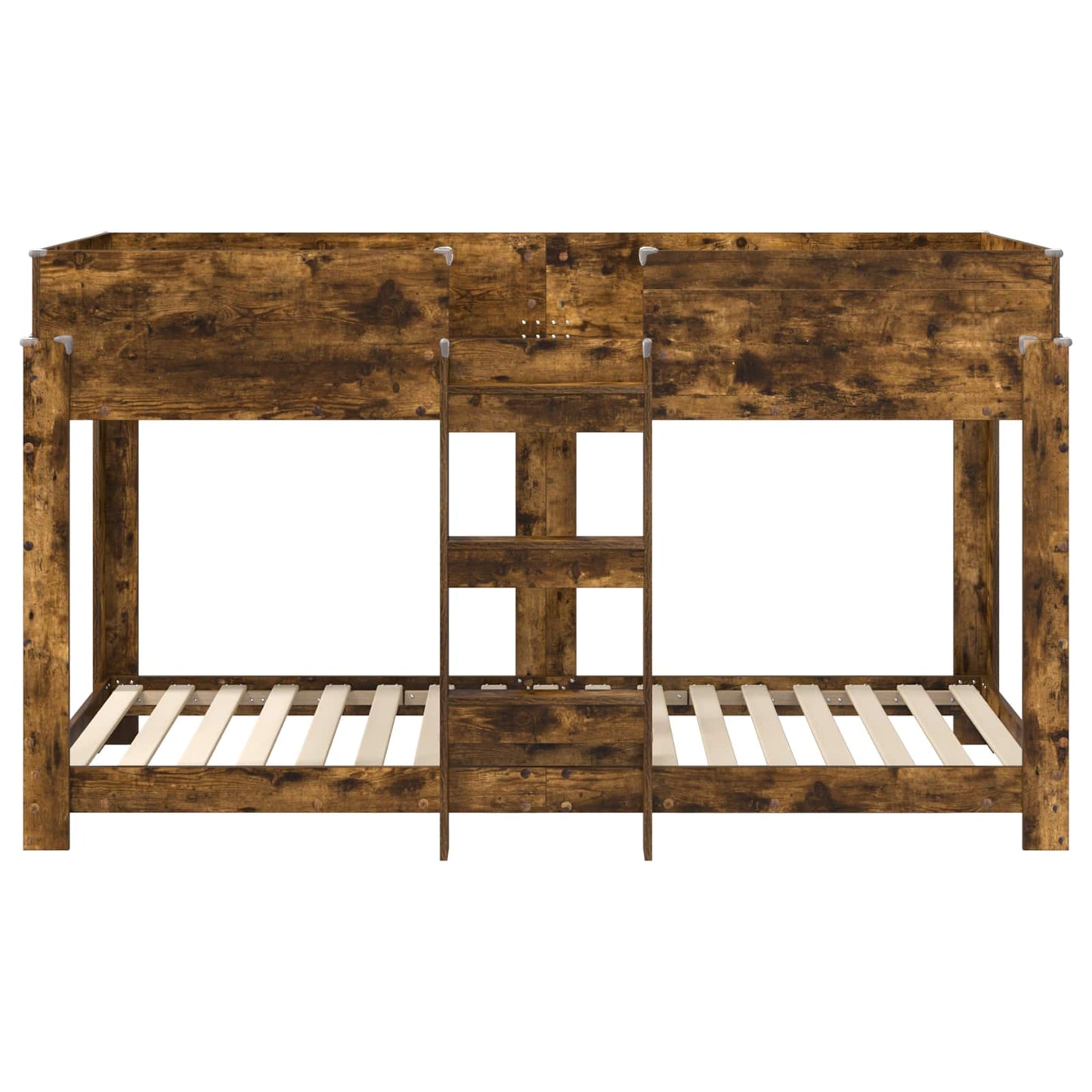 Bunk Bed for Kids Smoked Oak 90 x 190 cm Engineered Wood