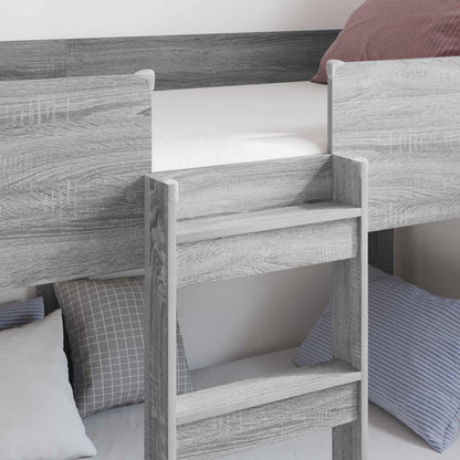Bunk Bed for Kids Grey Sonoma 90 x 190 cm Engineered Wood