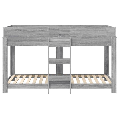 Bunk Bed for Kids Grey Sonoma 90 x 190 cm Engineered Wood