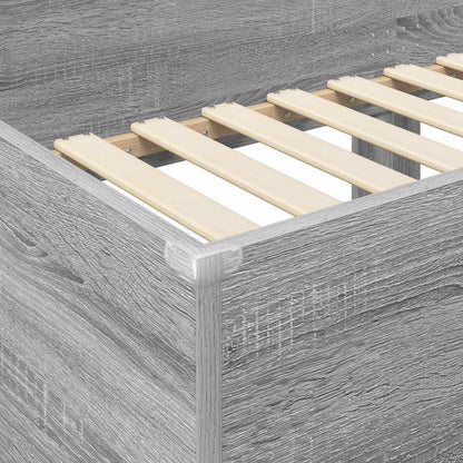 Bunk Bed for Kids Grey Sonoma 75 x 190 cm Engineered Wood