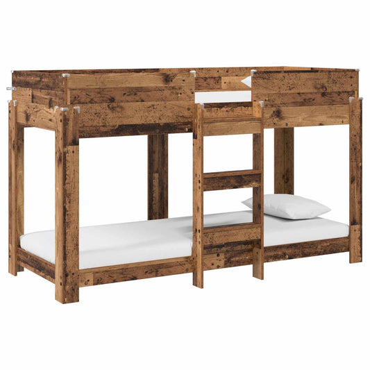 Bunk Bed for Kids Old Wood 75 x 190 cm Engineered Wood