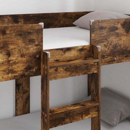 Bunk Bed for Kids Smoked Oak 80 x 160 cm Engineered Wood
