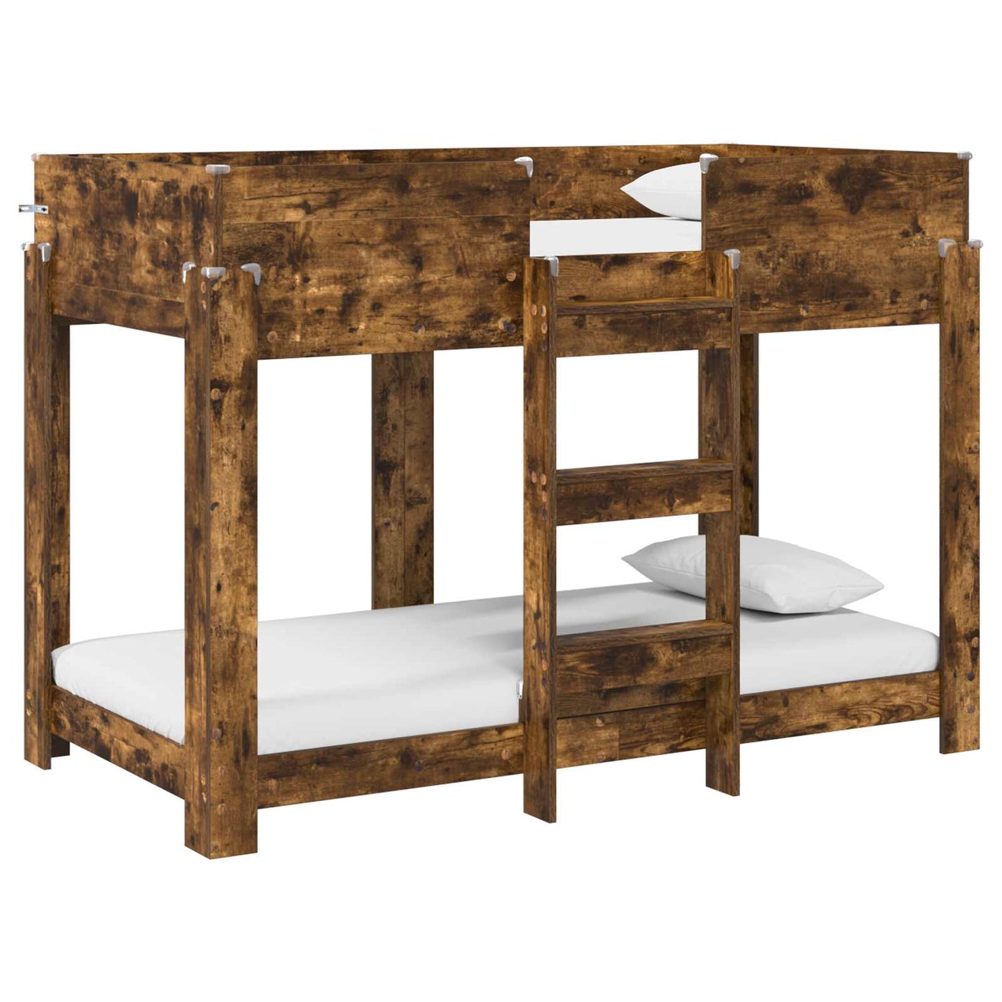 Bunk Bed for Kids Smoked Oak 80 x 160 cm Engineered Wood