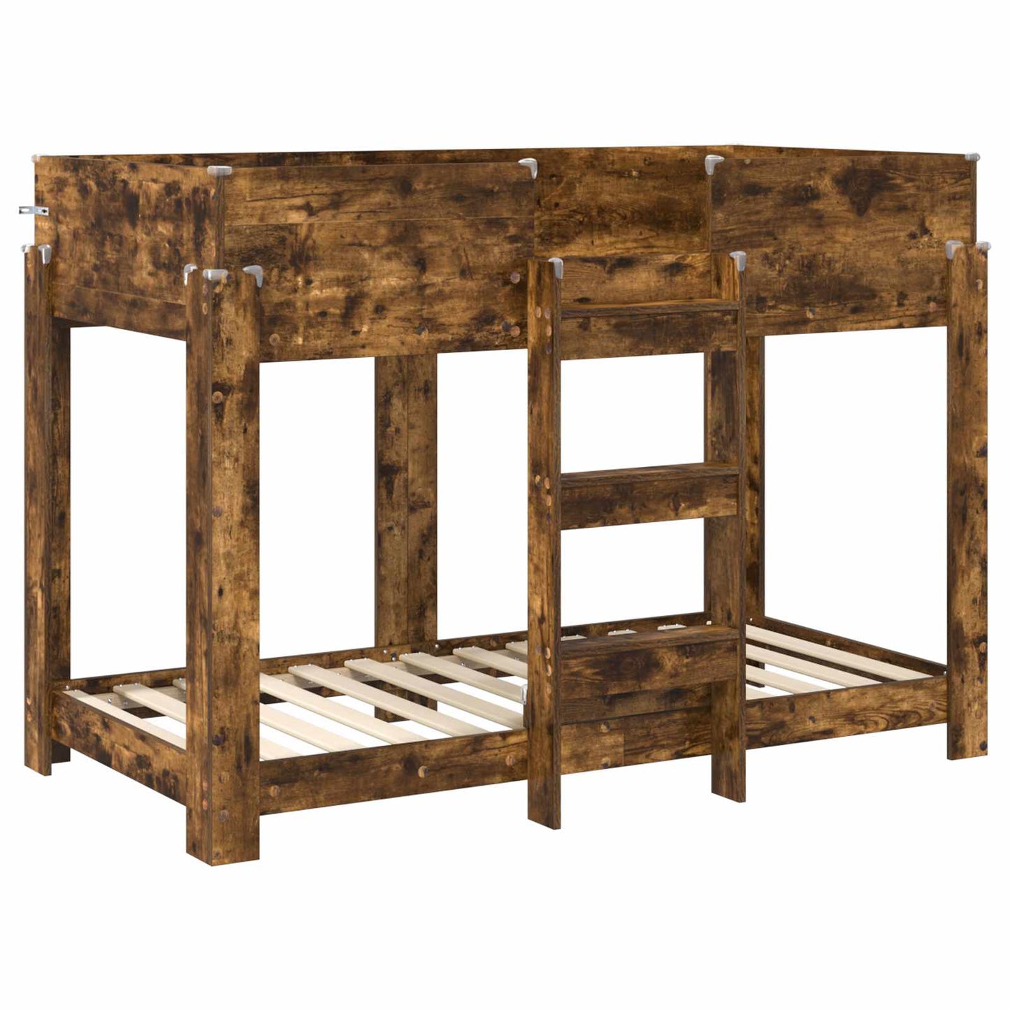 Bunk Bed for Kids Smoked Oak 80 x 160 cm Engineered Wood