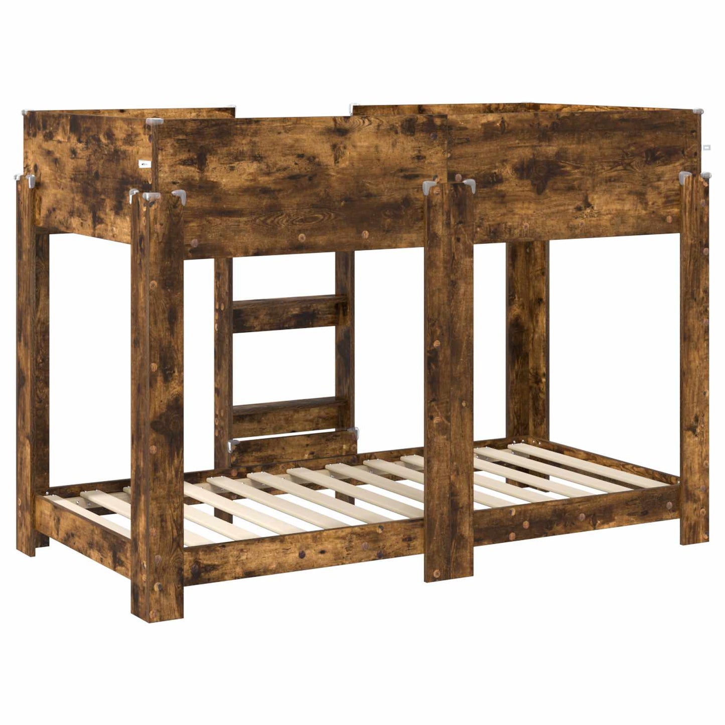 Bunk Bed for Kids Smoked Oak 80 x 160 cm Engineered Wood
