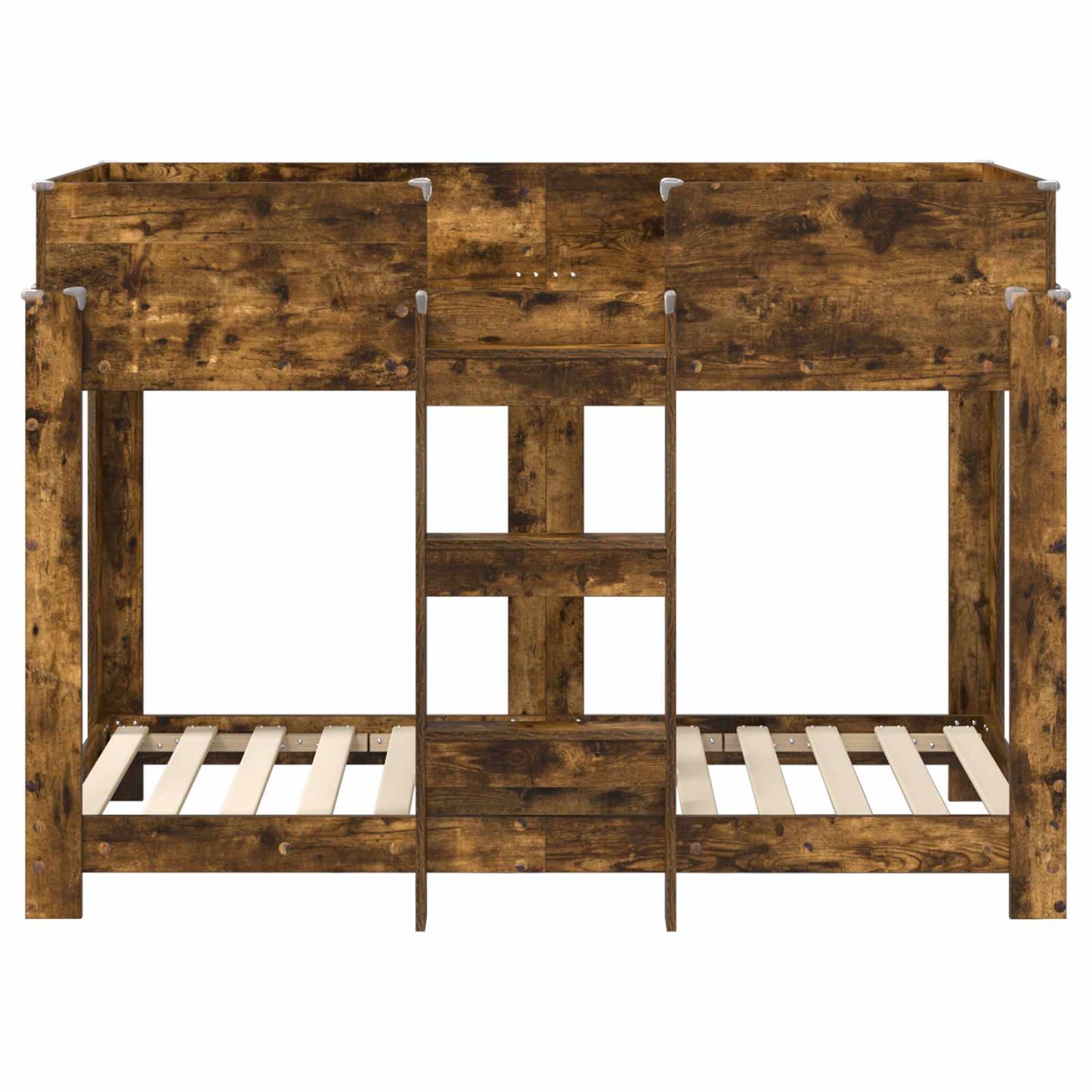 Bunk Bed for Kids Smoked Oak 80 x 160 cm Engineered Wood