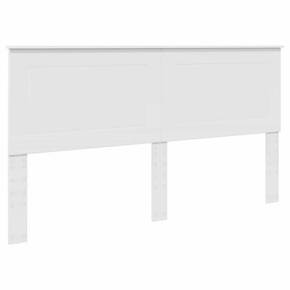 Bed Frame with Headboard White 180 x 200 cm Solid Pine Wood