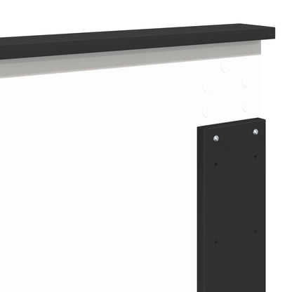 Bed Frame with Headboard Black 160 x 200 cm Solid Pine Wood