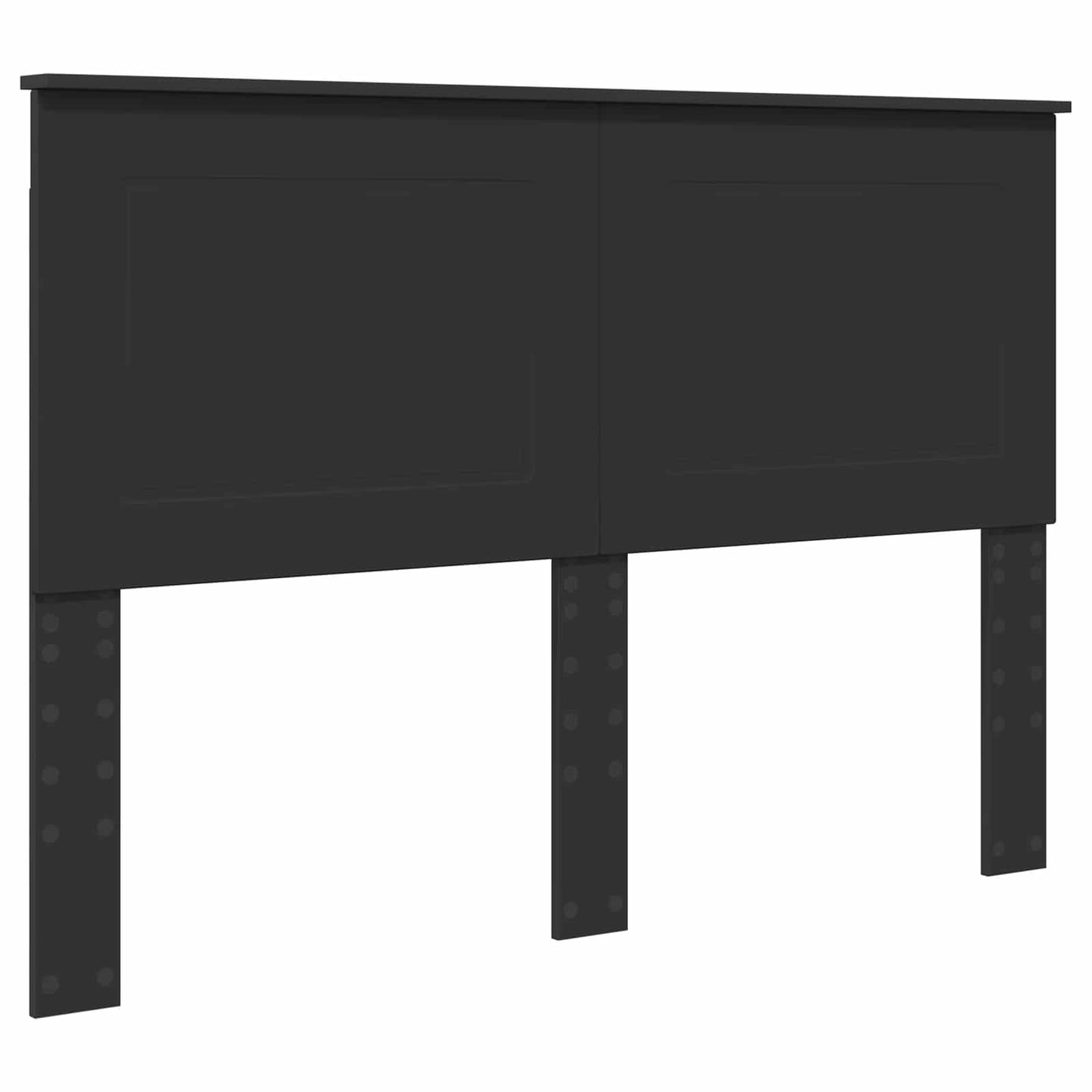 Bed Frame with Headboard Black 160 x 200 cm Solid Pine Wood