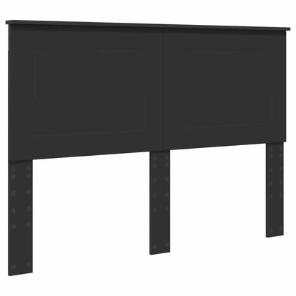 Bed Frame with Headboard Black 160 x 200 cm Solid Pine Wood