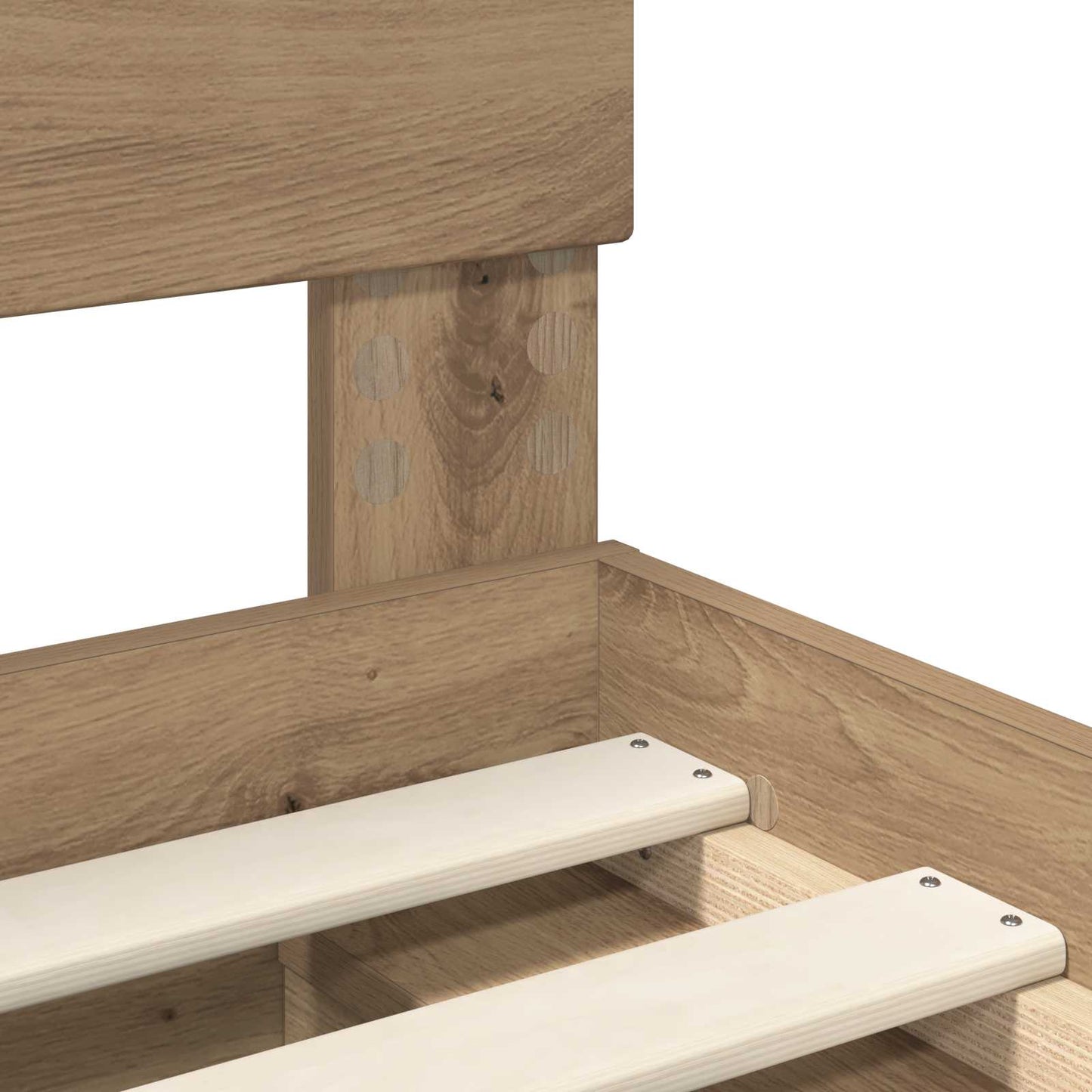 Bed Frame with Drawer Artisian Oak 150 x 200 cm Solid Pine Wood