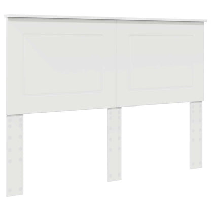 Bed Frame with Headboard White 140 x 190 cm Solid Pine Wood