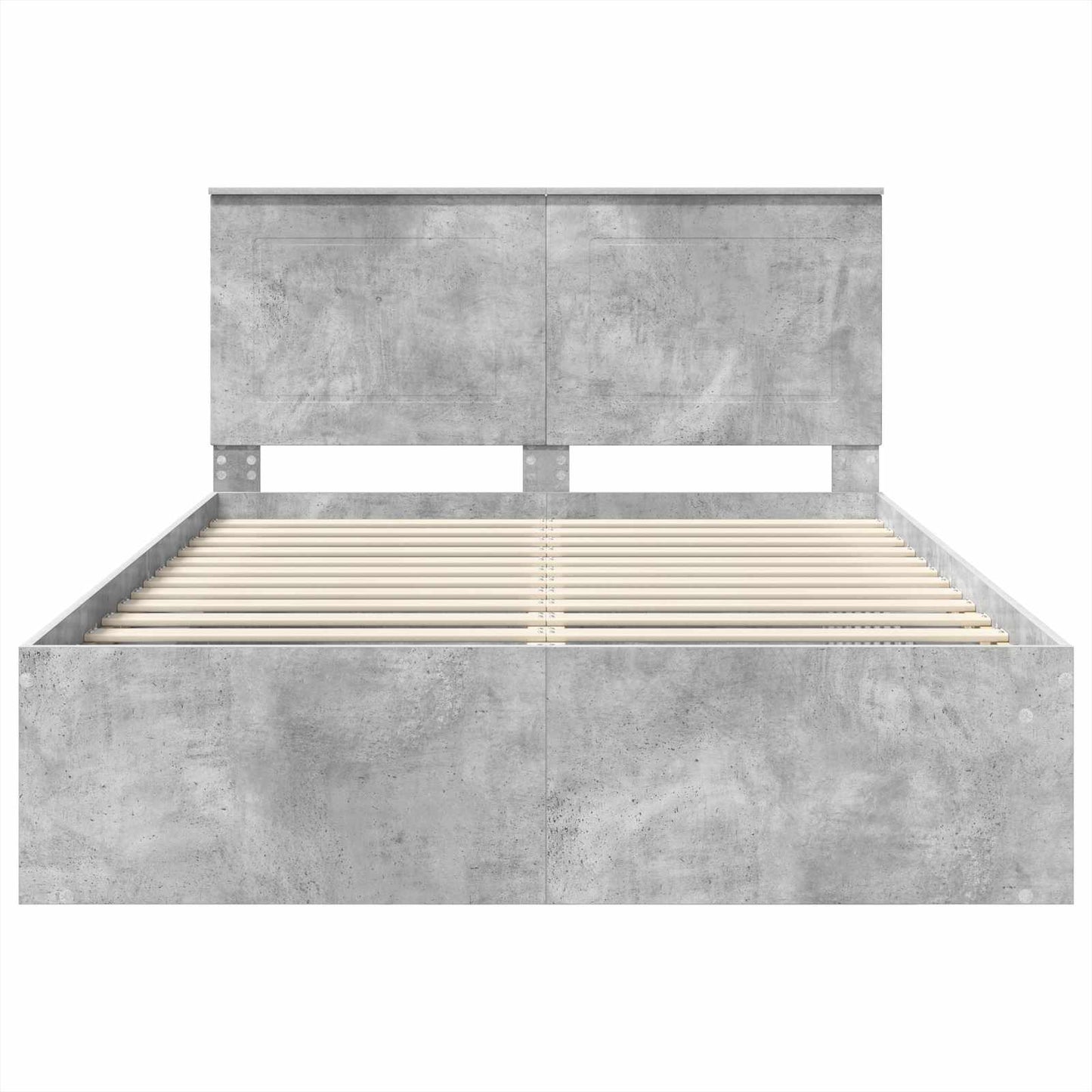 Bed Frame with Headboard Concerte 140 x 190 cm Solid Pine Wood