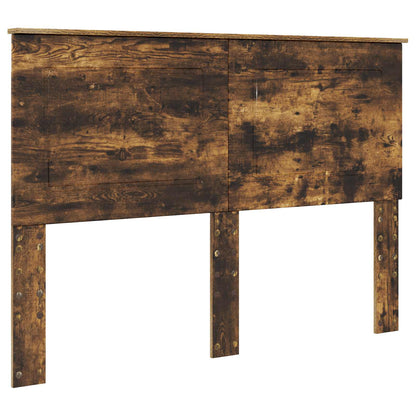 Bed Frame Smoked Oak 140 x 190 cm Solid Pine Wood