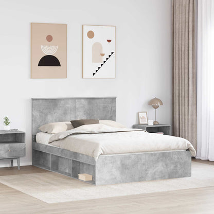 Bed Frame with Headboard Concerte 140 x 200 cm Solid Pine Wood