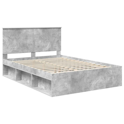 Bed Frame with Headboard Concerte 140 x 200 cm Solid Pine Wood