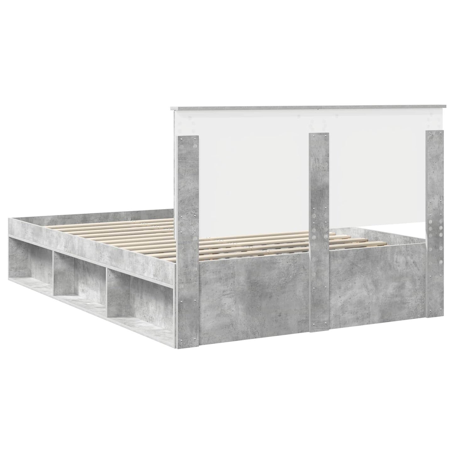 Bed Frame with Headboard Concerte 140 x 200 cm Solid Pine Wood