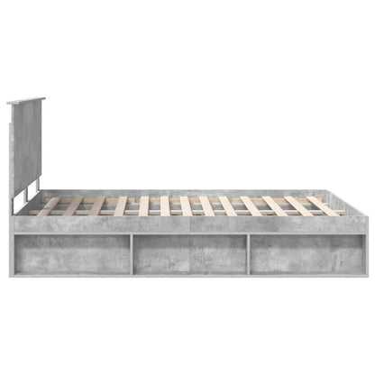 Bed Frame with Headboard Concerte 140 x 200 cm Solid Pine Wood