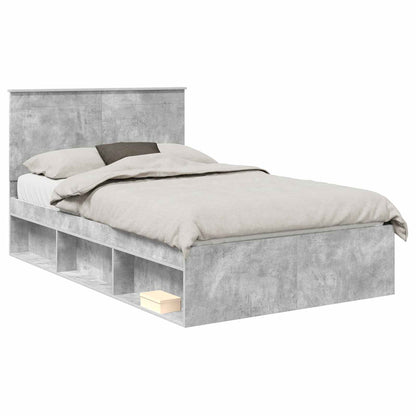 Bed Frame with Headboard Concerte 120 x 190 cm Solid Pine Wood