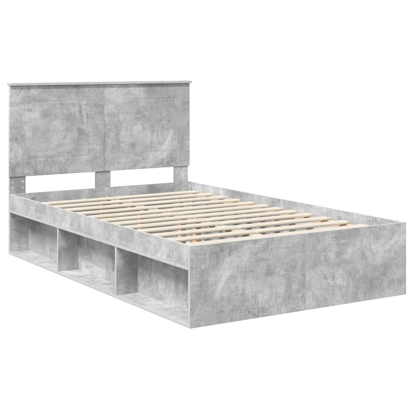Bed Frame with Headboard Concerte 120 x 190 cm Solid Pine Wood
