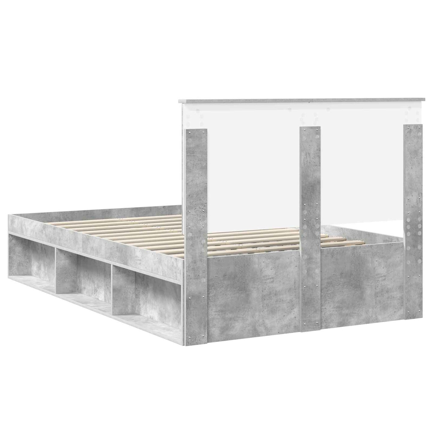 Bed Frame with Headboard Concerte 120 x 190 cm Solid Pine Wood