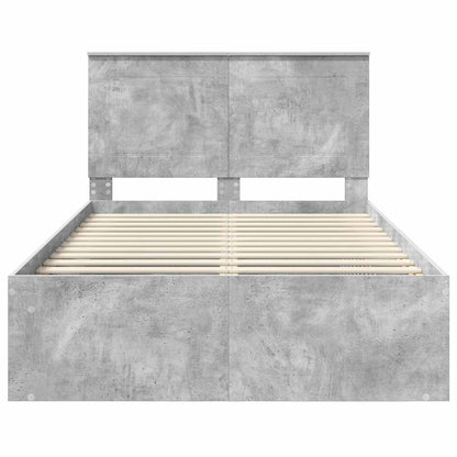 Bed Frame with Headboard Concerte 120 x 190 cm Solid Pine Wood