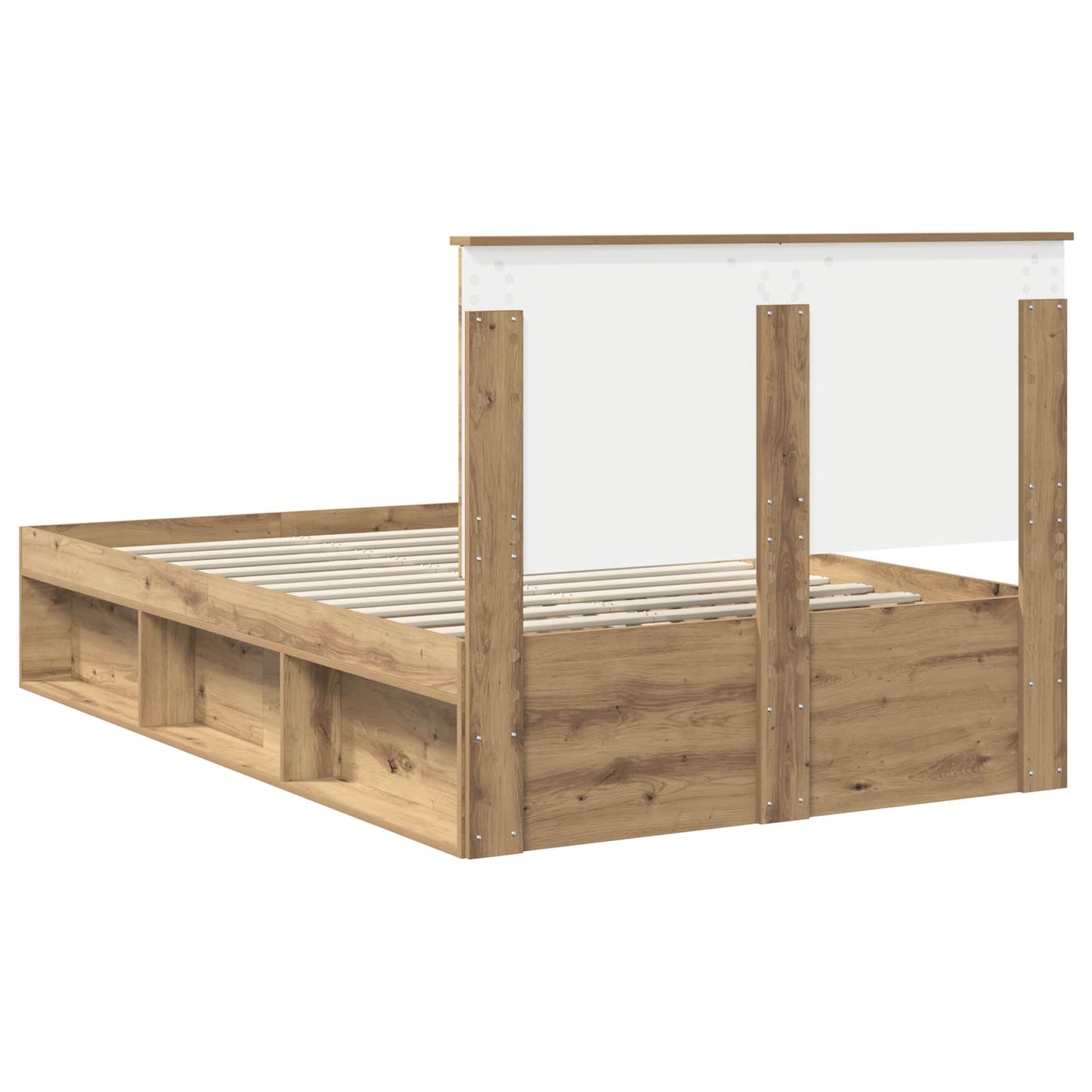 Bed Frame Artisian Oak 120 x 200 cm Solid Pine Wood