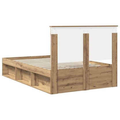 Bed Frame Artisian Oak 120 x 200 cm Solid Pine Wood