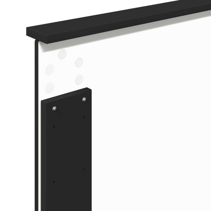 Bed Frame with Headboard Black 100 x 200 cm Solid Pine Wood