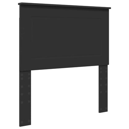 Bed Frame with Headboard Black 100 x 200 cm Solid Pine Wood