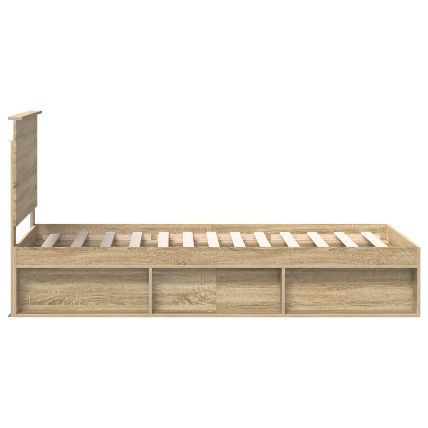Bed Frame with Headboard Sonoma 100 x 200 cm Solid Pine Wood
